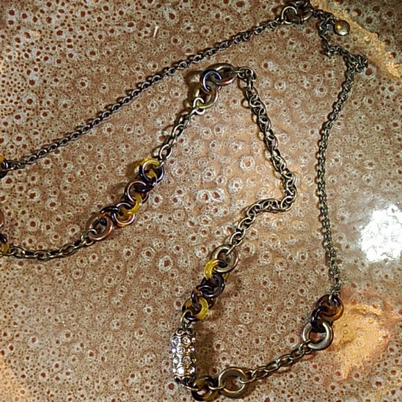J.Crew Bronze tone/faux tortoise shell necklace - Picture 3 of 4